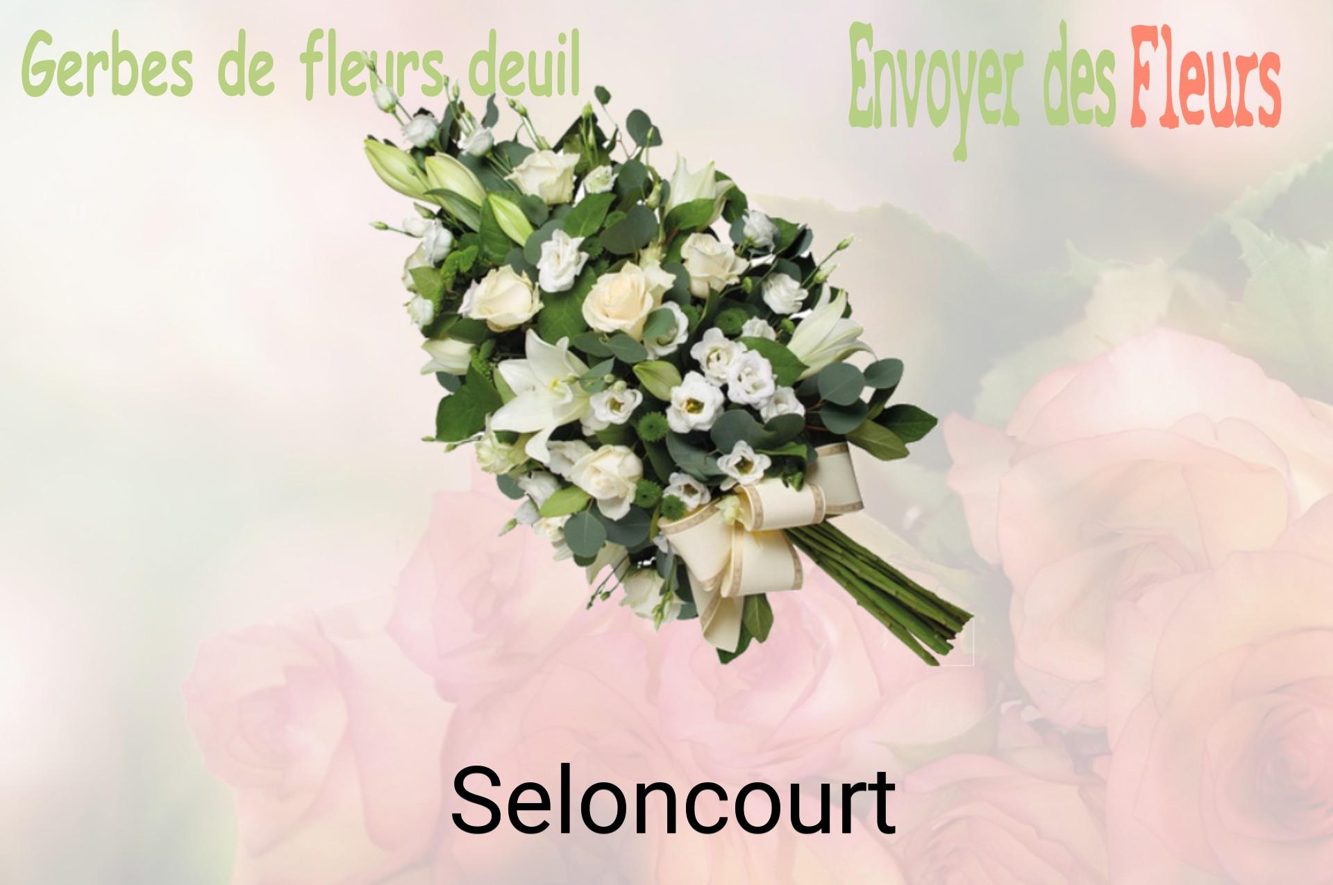 Gerbe de fleurs de deuil livrée à Seloncourt